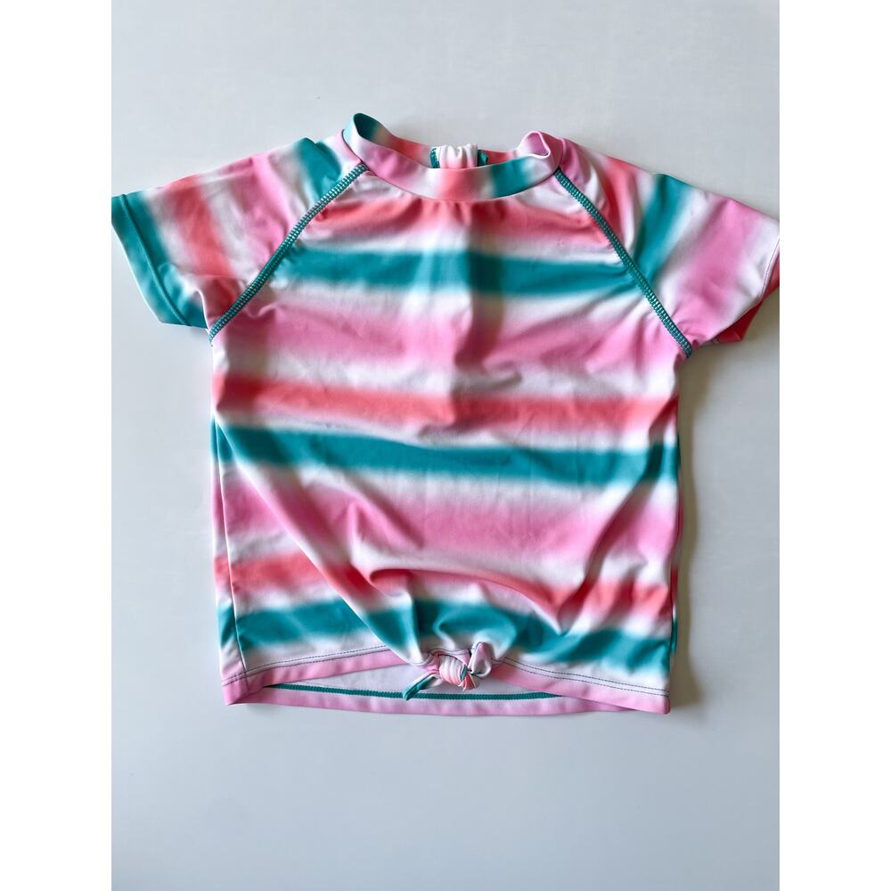 Andy & Evan Girls Short Sleeve Rash Guard Swim Top Size 5